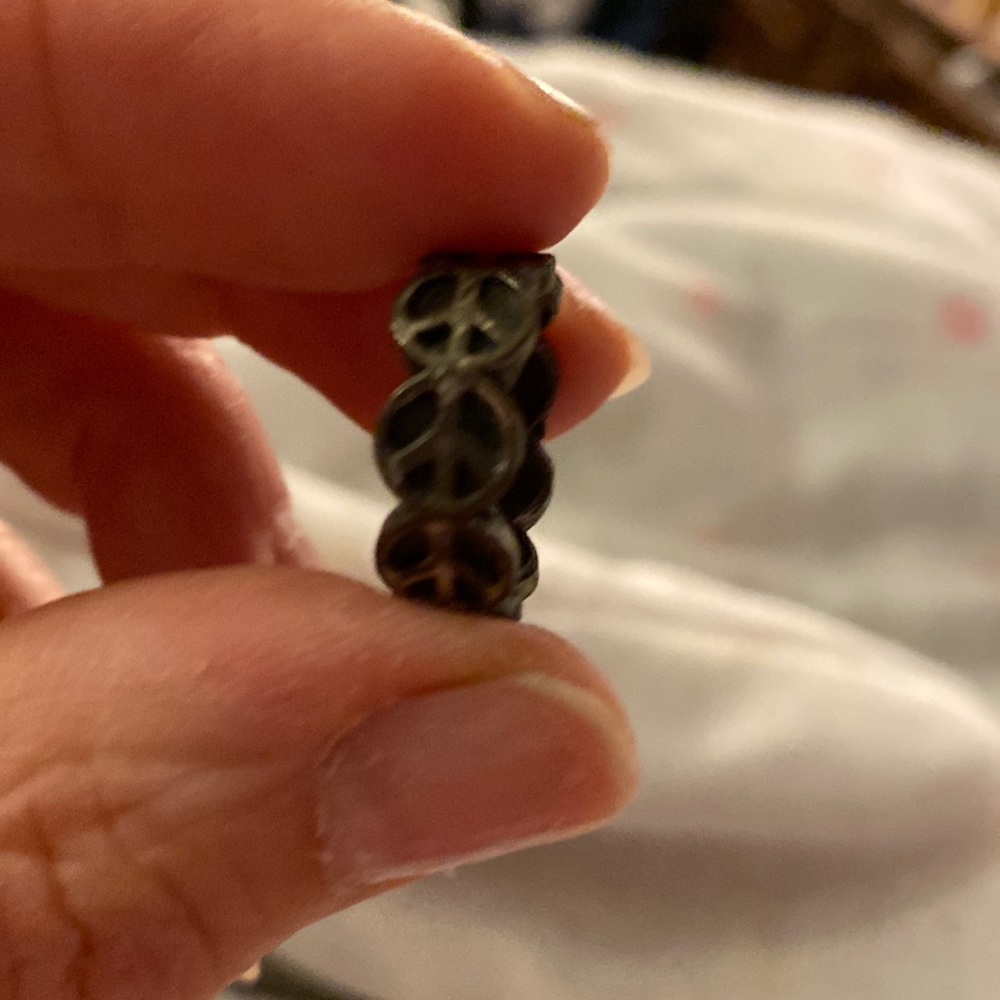 Authentic 1960s peace ring